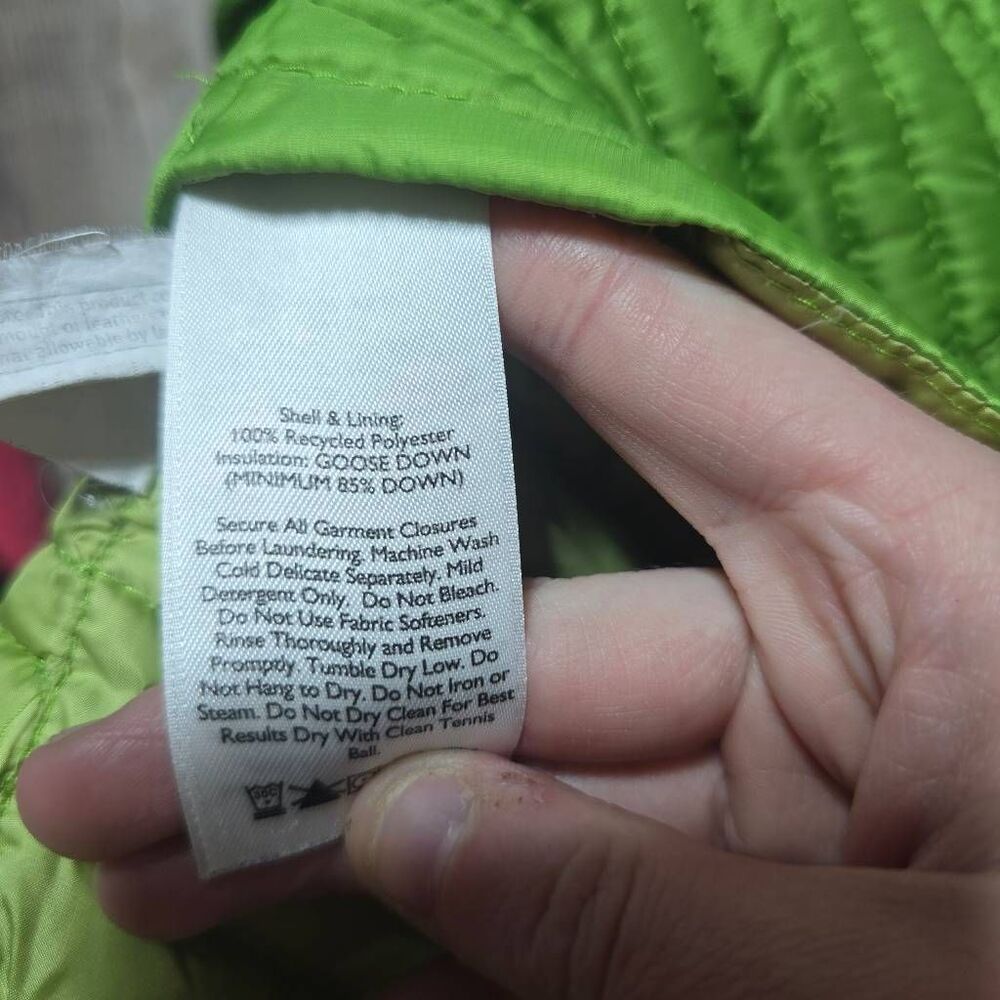 Eddie Bauer First Ascent Micro Therm Down Jacket Lime Green LT Outdoor Bright - Picture 6 of 7